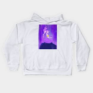 Purple Mermaid Yoga Calm Peace Kids Hoodie